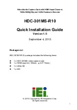 IEI Technology HDC-301MS-R10 Quick Installation Manual preview