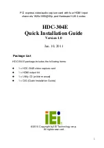 IEI Technology HDC-304E Quick Installation Manual предпросмотр