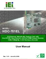 Preview for 1 page of IEI Technology HDC-701EL User Manual