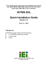 Предварительный просмотр 1 страницы IEI Technology HYPER-EHL Quick Installation Manual