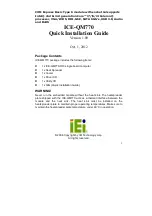 Предварительный просмотр 1 страницы IEI Technology ICE-QM770 Quick Installation Manual