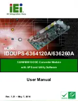 IEI Technology IDDUPS-6364120A/636260A User Manual предпросмотр