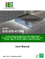 IEI Technology IDS-200-A70Mi User Manual предпросмотр