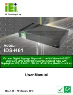 IEI Technology IDS-H61 User Manual preview