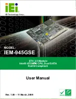 IEI Technology IEM-945GSE User Manual preview