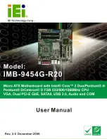 IEI Technology IMB-9454G-R20 User Manual preview