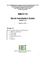 IEI Technology IMB-H110 Quick Installation Manual preview