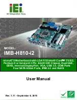 IEI Technology IMB-H810-ECO-R11 User Manual предпросмотр