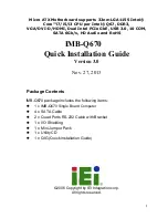 IEI Technology IMB-Q670 Quick Installation Manual preview