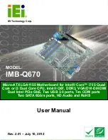 IEI Technology IMB-Q670 User Manual предпросмотр