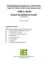 IEI Technology imba-30104 Quick Installation Manual preview