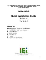IEI Technology IMBA-BDE-1518-R10 Quick Installation Manual preview