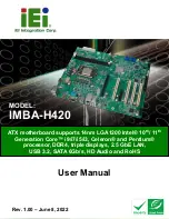 IEI Technology IMBA-H420 User Manual предпросмотр