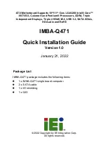 Предварительный просмотр 1 страницы IEI Technology IMBA-Q471 Quick Installation Manual