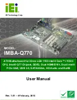 IEI Technology IMBA-Q770 User Manual предпросмотр