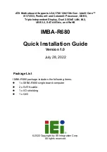 Предварительный просмотр 1 страницы IEI Technology IMBA-R680 Quick Installation Manual