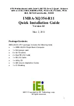 IEI Technology IMBA-XQ354-R11 Quick Installation Manual предпросмотр