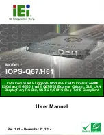 IEI Technology IOPS-Q67/H61 User Manual preview