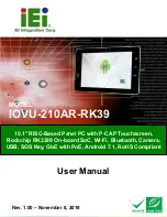 Preview for 1 page of IEI Technology IOVU-210AR-RK39 User Manual