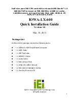 IEI Technology IOWA-LX-600 Quick Installation Manual предпросмотр