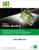 Предварительный просмотр 1 страницы IEI Technology IOWA-MARK-533-128MB-R10 User Manual