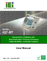 Предварительный просмотр 1 страницы IEI Technology iQ7-BT User Manual