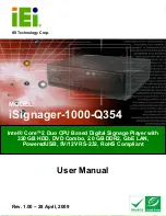 IEI Technology iSignager-1000-Q354 User Manual preview