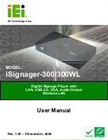 Preview for 1 page of IEI Technology iSignager 300WL User Manual