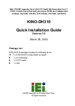 Предварительный просмотр 1 страницы IEI Technology KINO-DH310 Quick Installation Manual