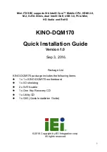 IEI Technology KINO-DQM170 Quick Installation Manual предпросмотр