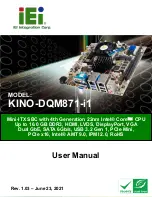 Preview for 1 page of IEI Technology KINO-DQM871-i1 User Manual