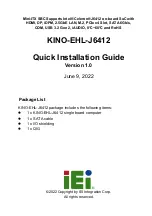 IEI Technology KINO-EHL-J6412 Quick Installation Manual preview