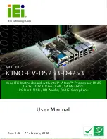 Preview for 1 page of IEI Technology KINO-PV-D5253-D4253 User Manual