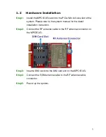 Предварительный просмотр 5 страницы IEI Technology MPCIE-3G Quick Installation Manual