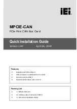 Preview for 1 page of IEI Technology MPCIE-CAN-R10 Quick Installation Manual