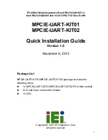 Предварительный просмотр 1 страницы IEI Technology MPCIE-UART-KIT01 Quick Installation Manual