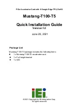 Предварительный просмотр 1 страницы IEI Technology Mustang-T100-T5 Quick Installation Manual