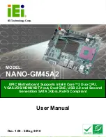 IEI Technology NANO-GM45A2 User Manual preview