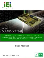 Preview for 1 page of IEI Technology NANO-KBN-i1 User Manual