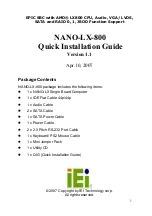 Preview for 2 page of IEI Technology NANO-LX-800 Quick Installation Manual