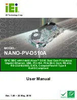 Предварительный просмотр 1 страницы IEI Technology NANO-PV-D510A User Manual