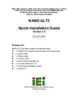 IEI Technology NANO-ULT3 Quick Installation Manual preview