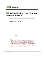 Preview for 1 page of IEI Technology NAS-2108RW Service Manual