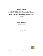 IEI Technology NOVA-7830 User Manual предпросмотр