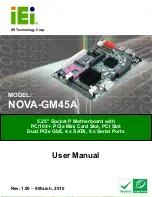 Preview for 1 page of IEI Technology NOVA-GM45A User Manual