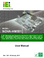 Предварительный просмотр 1 страницы IEI Technology NOVA-HM551 User Manual