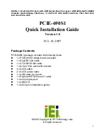 IEI Technology PCIE-690S1 Quick Installation Manual preview