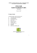 IEI Technology PCIE-9450 Quick Installation Manual preview