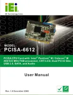 IEI Technology PCISA-6612 User Manual предпросмотр