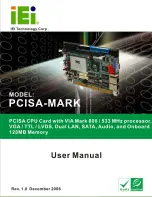 Preview for 1 page of IEI Technology PCISA-MARK User Manual